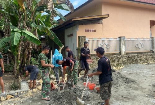 Pemasangan Prasasti di Jembatan Gantung TMMD ke-129 Menjadi Pengingat Sinergi Pembangunan