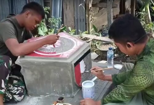 Prasasti RTLH Bapak Sofyan, Satgas TMMD ke-129 Kodim 1407/Bone Teruskan Pengerjaan