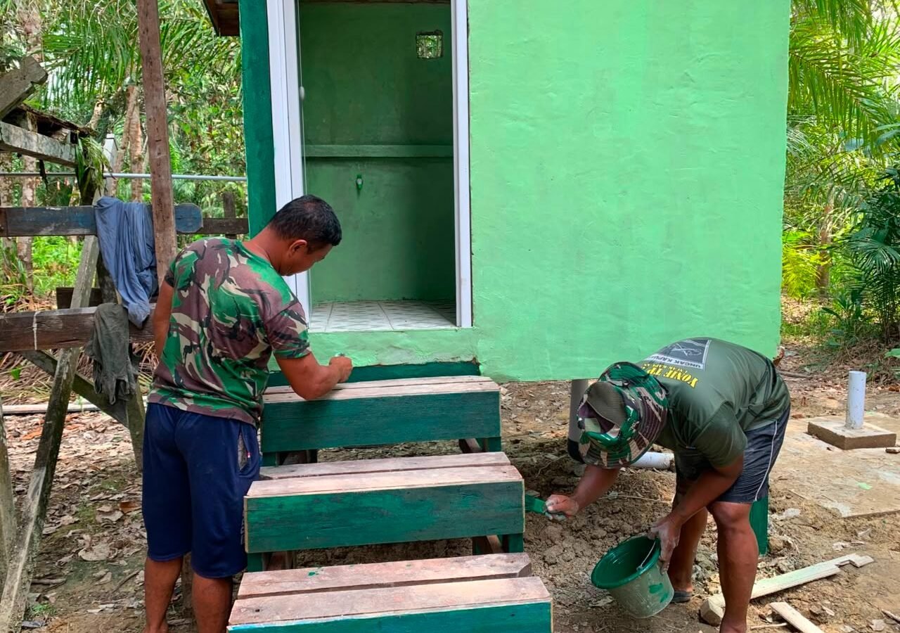 Satgas TMMD Ke-129 Kodim 1206/Putussibau Tingkatkan Kesejahteraan Masyarakat Desa Ulak Pauk