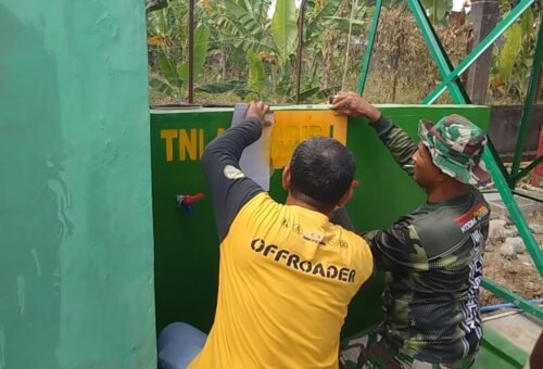 Pembangunan Tempat Wudhu oleh Satgas TMMD 129 Kodim 0102/Pidie Rampung