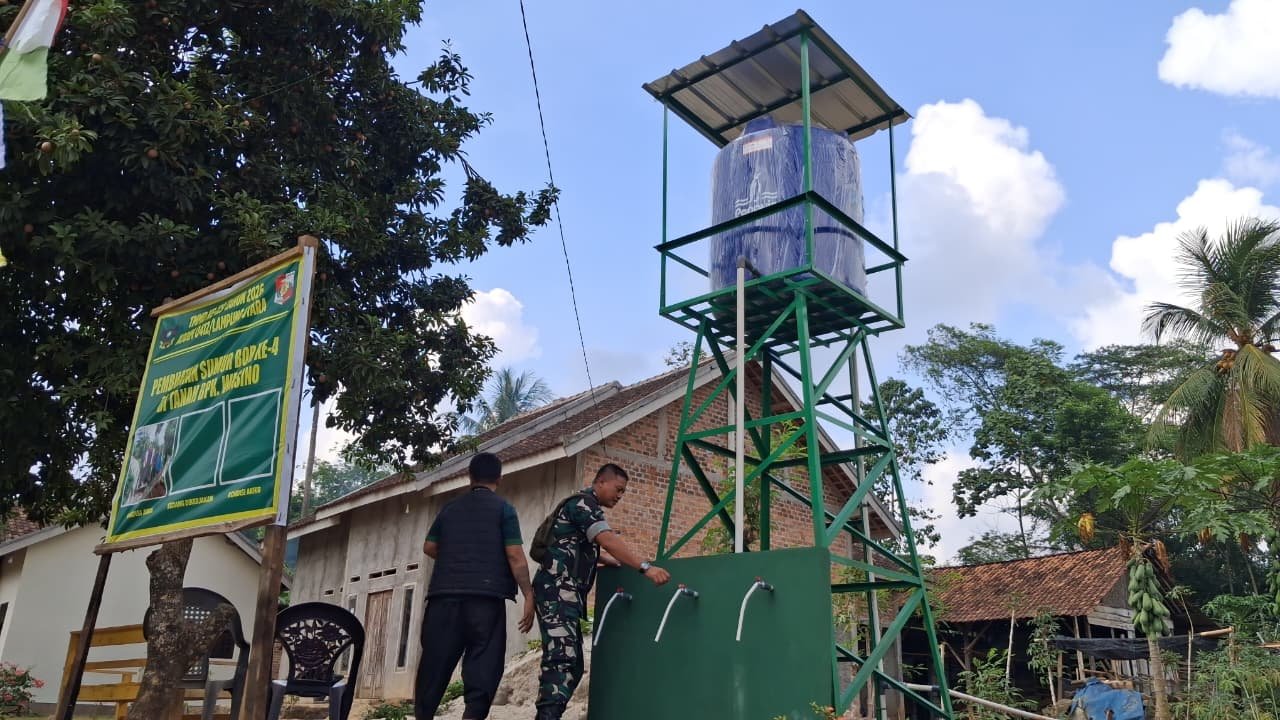Warga Desa Baru Raharja Nikmati Air Bersih Berkat Program TMMD Kodim 0412/LU