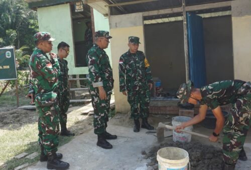 Brigjen TNI Aldrin Ali Bahasoan Tinjau Progres TMMD Ke-129 untuk Pastikan Pekerjaan Tepat Sasaran
