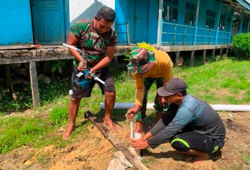 Semangat Juang, Satgas TMMD 129 Berhasil Bor Sumur hingga Air Muncul