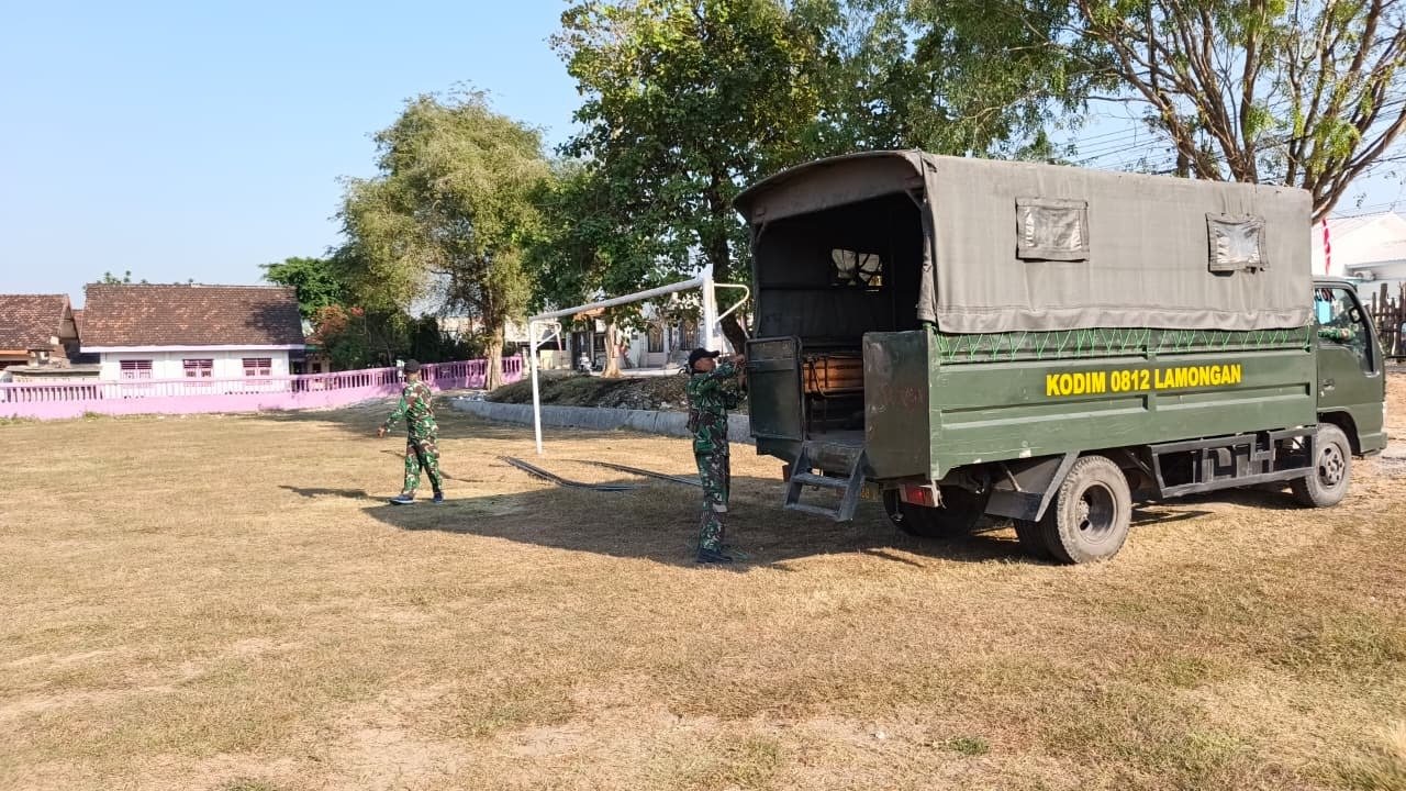 Persiapan Purna Tugas, Kodim 0812/Lamongan Siap Gelar Upacara Penutupan TMMD 129 di Pasarlegi