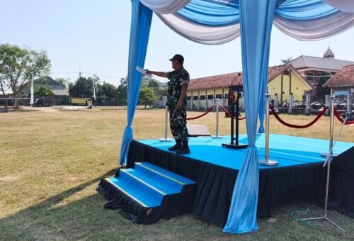 Kapten Kav Sumaji Pimpin Gladi Kader Penutupan TMMD 129 di Lamongan