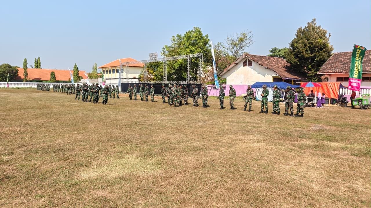 Latihan Gladi Kader Menjelang Penutupan TMMD Ke-129 di Kabupaten Lamongan
