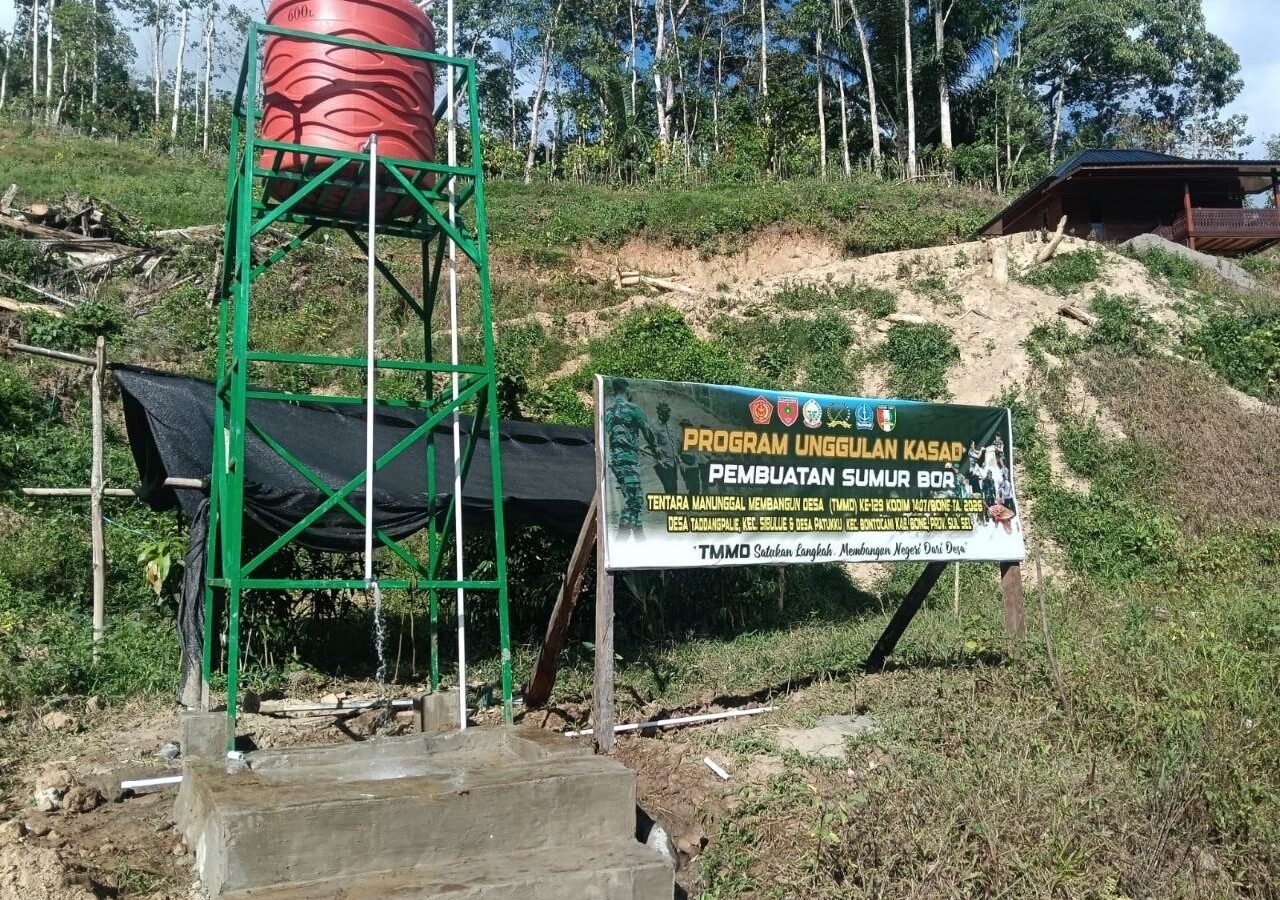 Program Fisik TMMD Ke 129 Rampung, Warga Sibulue Dan Bontocani Kini Nikmati Jamban Sehat Dan Sumur Bor