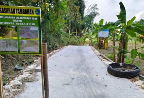 Meningkatkan Ekonomi Pedesaan, Satgas TMMD 129 Kodim 0812/Lamongan Perbaiki Jalan Tani di Tlemang
