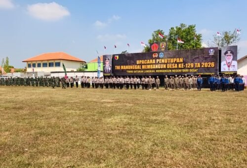 Penutupan TMMD 129 di Lamongan: Sinergi Antar Sektor Menghiasi Upacara