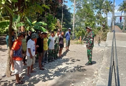 Pelaksanaan Apel Pagi Satgas TMMD Ke-129 di Kecamatan Sibulue