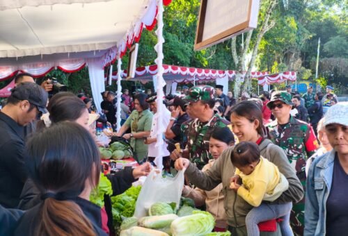 Kemeriahan Penutupan TMMD Ke-129 Kodim 1626/Bangli dengan Bazar dan Cek Kesehatan Gratis