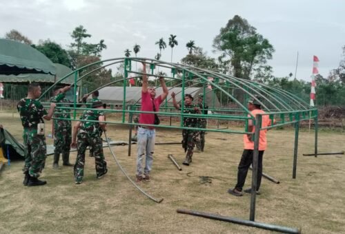 Persiapan Menjelang Upacara Penutupan TMMD ke-129 di Pidie