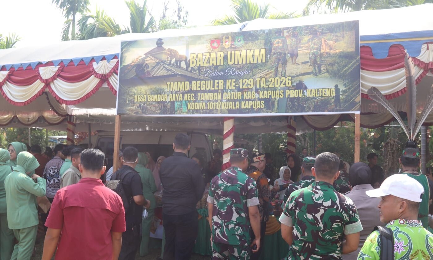 Kasdam XXII/TB Meninjau UMKM Pasca Penutupan TMMD Ke-129 di Desa Bandar Raya