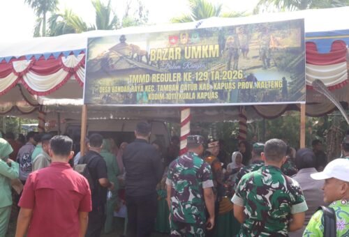 Kasdam XXII/TB Meninjau UMKM Pasca Penutupan TMMD Ke-129 di Desa Bandar Raya