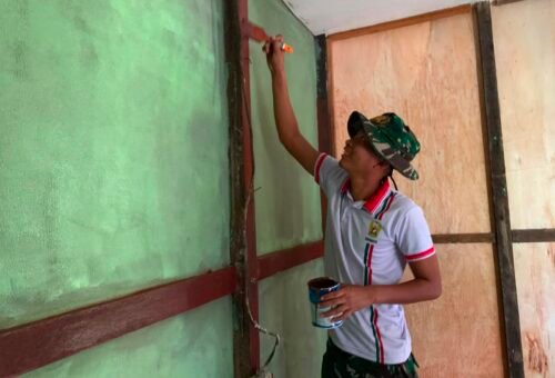 Pembangunan RTLH Ibu Marsiana Menuju Akhir Proses TMMD Ke-129