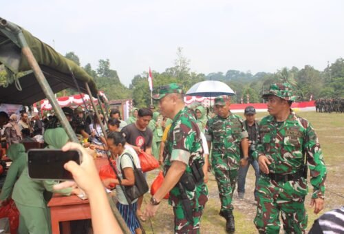 Kemeriahan Penutupan TMMD Ke-129 Kodim 1206/Putussibau dengan Bazar Jelang Akhir Kegiatan