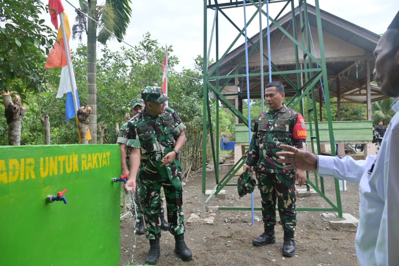 Danrem 011/Lilawangsa Memantau Proyek Sumur Bor dan Fasilitas Umum Hasil TMMD ke-129