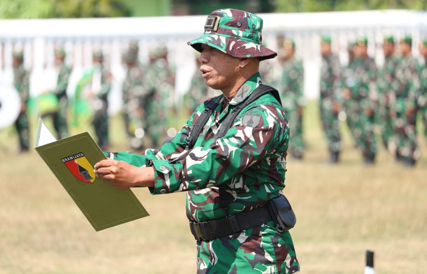 Kapten Arm Yudhi Pimpin Pembacaan Laporan TMMD ke-129 di Desa Tlemang
