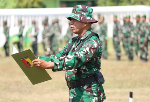 Kapten Arm Yudhi Pimpin Pembacaan Laporan TMMD ke-129 di Desa Tlemang