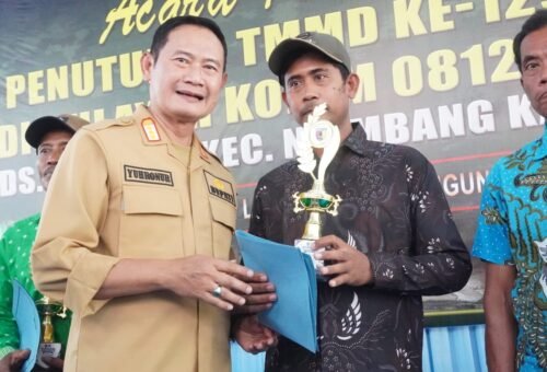Dukungan Penuh Bupati Lamongan untuk Olahraga Desa dalam Turnamen Voli TMMD 129