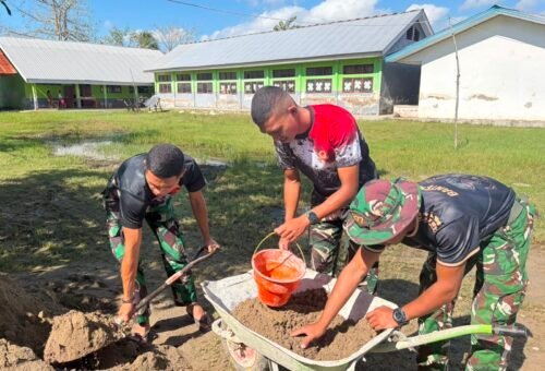 TMMD 129 Kodim Belu Tingkatkan Kesehatan Sekolah dengan Renovasi Fasilitas MCK