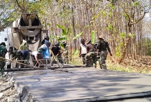 Perkembangan Infrastruktur Desa Tlemang: Pengerjaan TMMD ke-129 Mencapai 70%, Warga Nikmati Perubahan