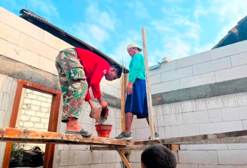 Pembangunan RTLH di Desa Tlemang Memasuki Tahap Penting 10 Hari TMMD 129