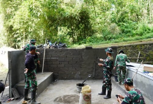 Proyek Bak Mandi Dalam TMMD Ke-129 Bangli Hampir Selesai, Masyarakat Siap Manfaatkan Air Bersih