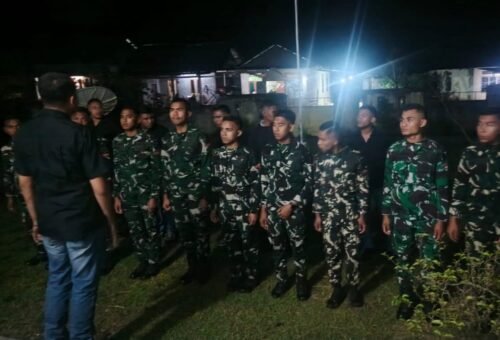 Pelaksanaan Apel Malam oleh Satgas TMMD 129 Kodim Belu