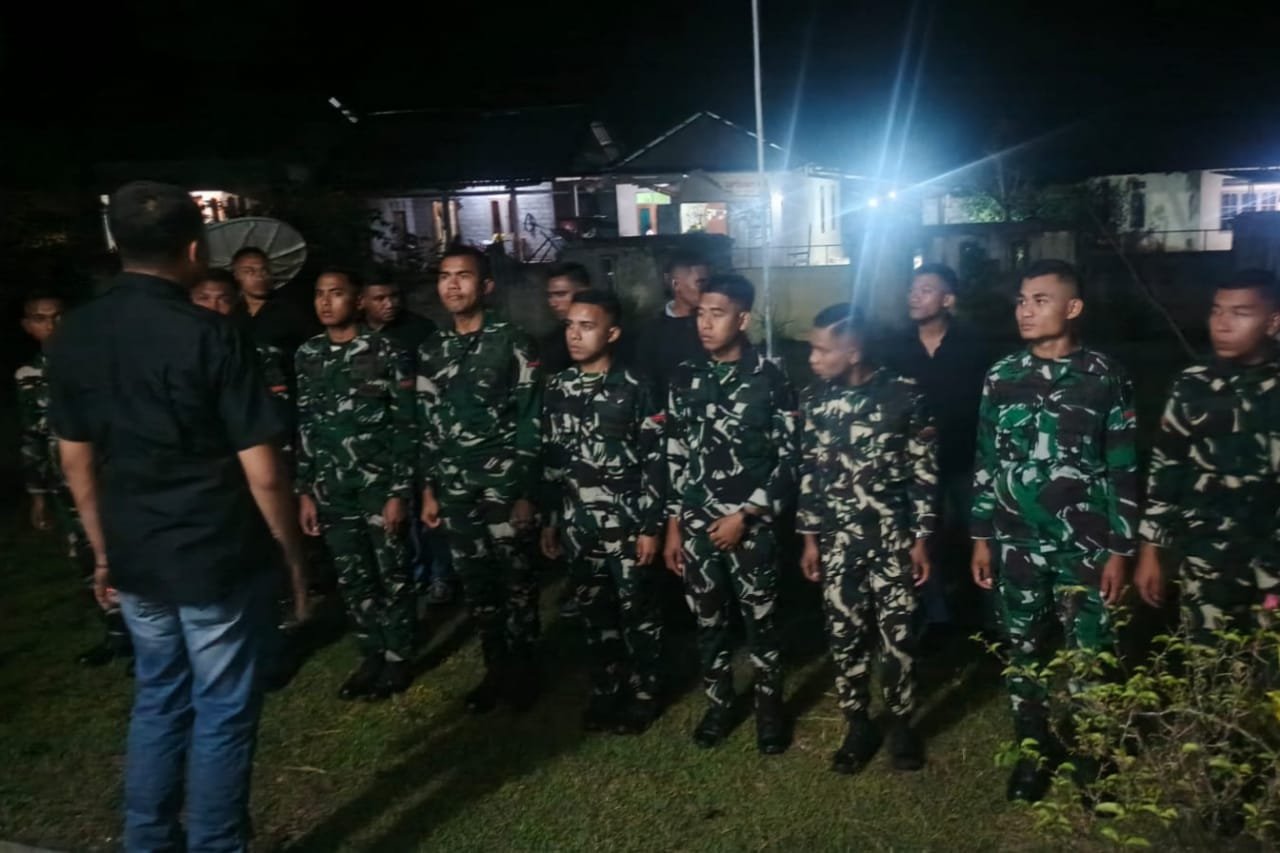 Pelaksanaan Apel Malam oleh Satgas TMMD 129 Kodim Belu