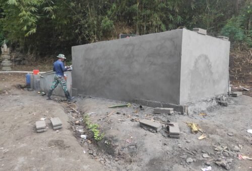 Pembangunan Bak Mandi TMMD Ke-129 Kodim 1626/Bangli Berjalan Cepat untuk Program Air Bersih