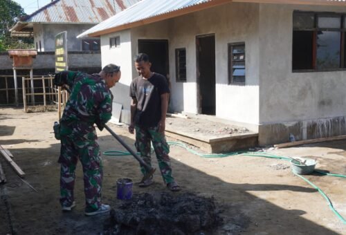 Pekerjaan RTLH Ibu Nengah Madri Menuju Tahap Akhir, Satgas TMMD Ke-129 Fokus pada Detail Interior