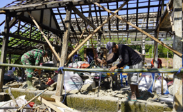 Rumah Ladi Terbangun Berkat Program TMMD 129 di Bojonegoro