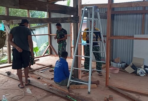 Kondisi Rumah Pak Hamsah Membaik Setelah Program RTLH TMMD Ke-129