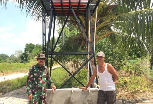 Pembangunan Infrastruktur Air Bersih di Desa Deniang melalui TMMD ke-129 Kodim 0413/Bangka