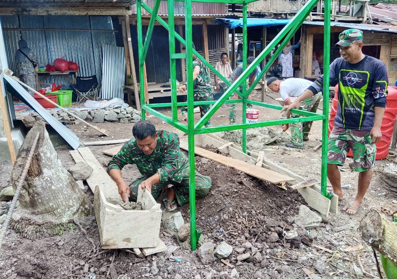 Pembangunan Sarana MCK di Desa Langi oleh TMMD ke-129 Kodim 1407/Bone