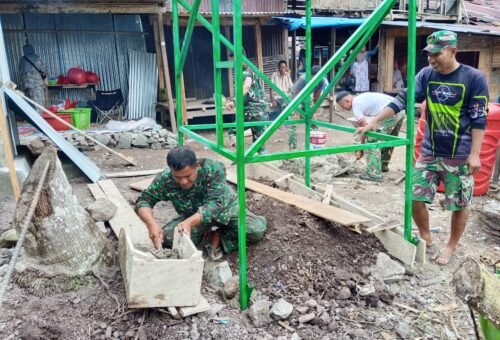 Pembangunan Sarana MCK di Desa Langi oleh TMMD ke-129 Kodim 1407/Bone