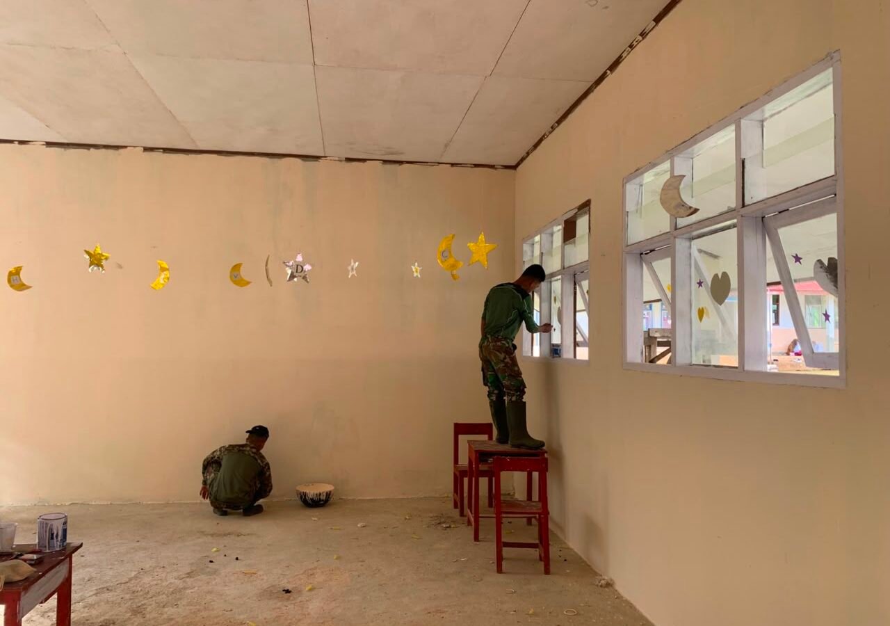 Program TMMD Ke-129 Menghadirkan Perubahan di SD Negeri Polewali