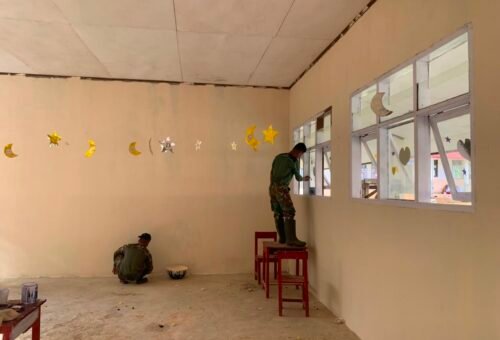 Program TMMD Ke-129 Menghadirkan Perubahan di SD Negeri Polewali