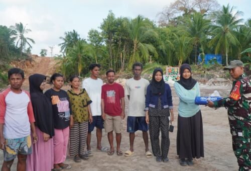 Bantuan Sarana Olahraga dari Satgas TMMD Ke-129 Diterima dengan Baik di Desa Polewali