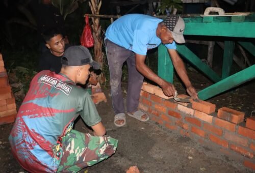 Dedikasi Tanpa Batas, Satgas TMMD Kerja Keras Hingga Malam untuk Air Bersih di Sebatik