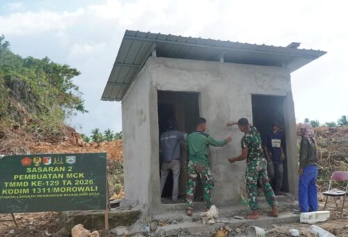 Kemajuan Pembangunan MCK Masjid di Desa Polewali Menuju Penyelesaian