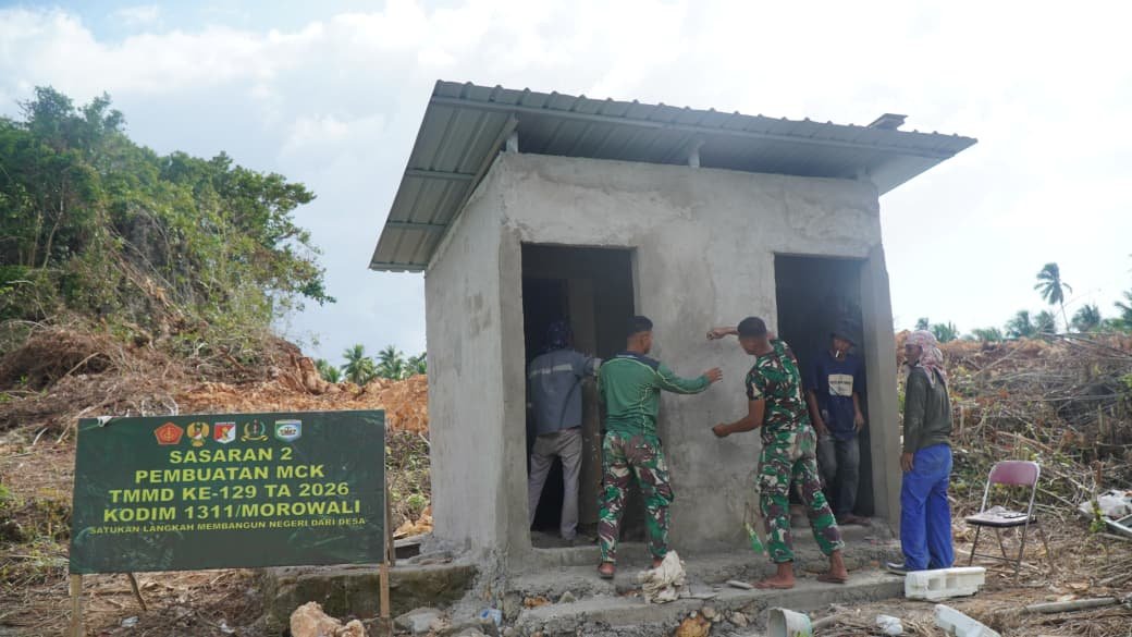 Kemajuan Pembangunan MCK Masjid di Desa Polewali Menuju Penyelesaian