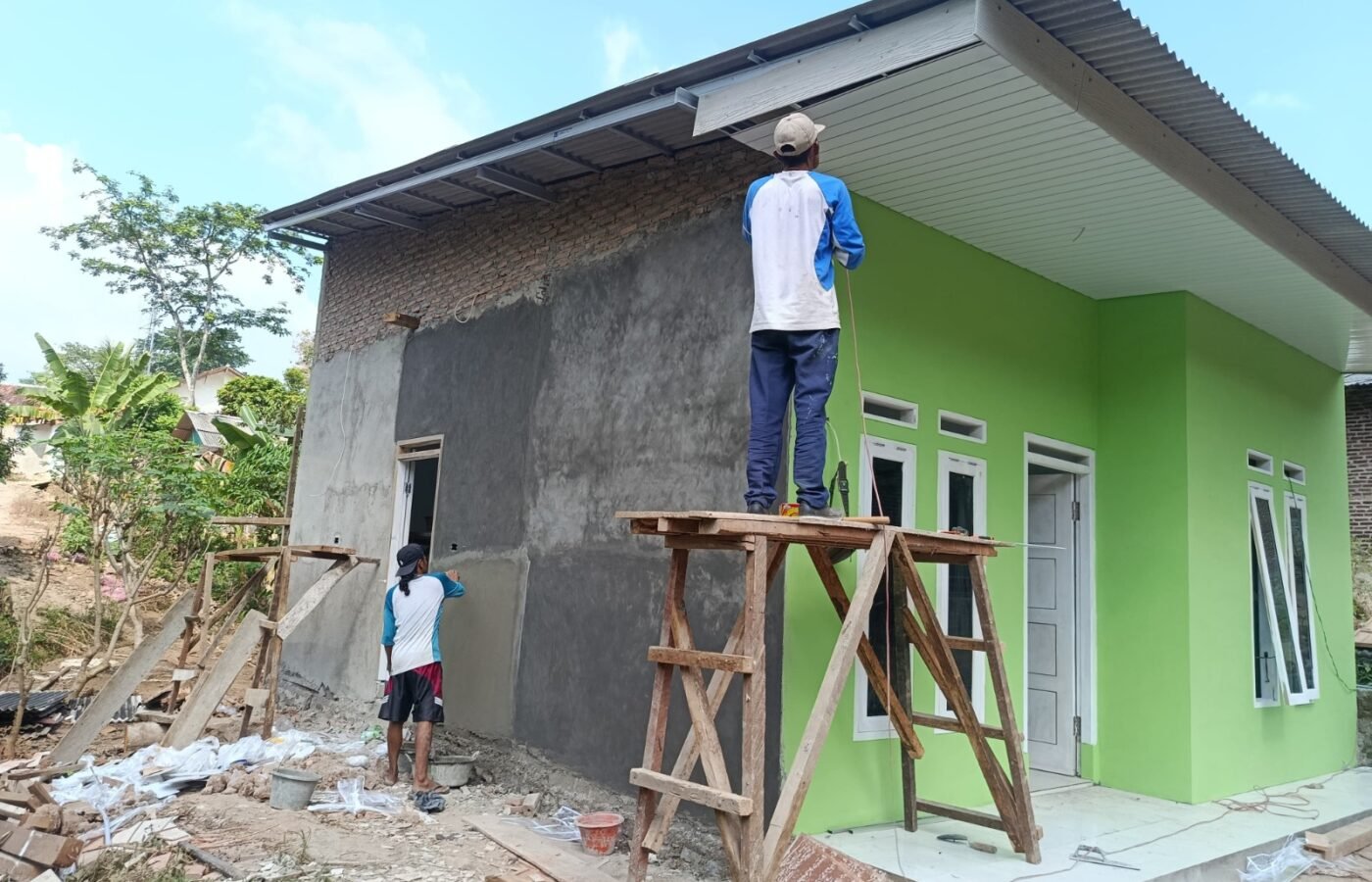 Progres Pembangunan RTLH Hasanudin Hampir Rampung, Mencapai 97 Persen