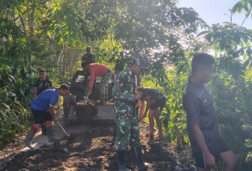 Akselerasi Pembangunan Infrastruktur Melalui TMMD Ke-129 di Desa Bandar Raya
