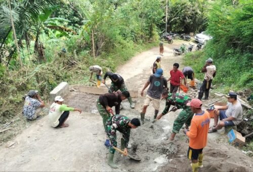 Proyek Infrastruktur TMMD ke-129 Kodim 1407/Bone di Dusun Jawi-Jawi