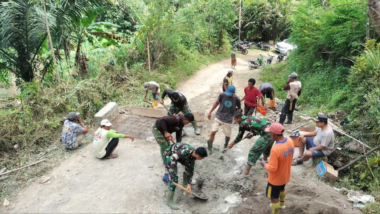Proyek Infrastruktur TMMD ke-129 Kodim 1407/Bone di Dusun Jawi-Jawi