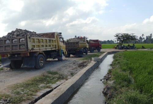 Pembangunan Talud Jalan Tani TMMD Ke-129 Kodim 1404/Pinrang Capai 73 Persen