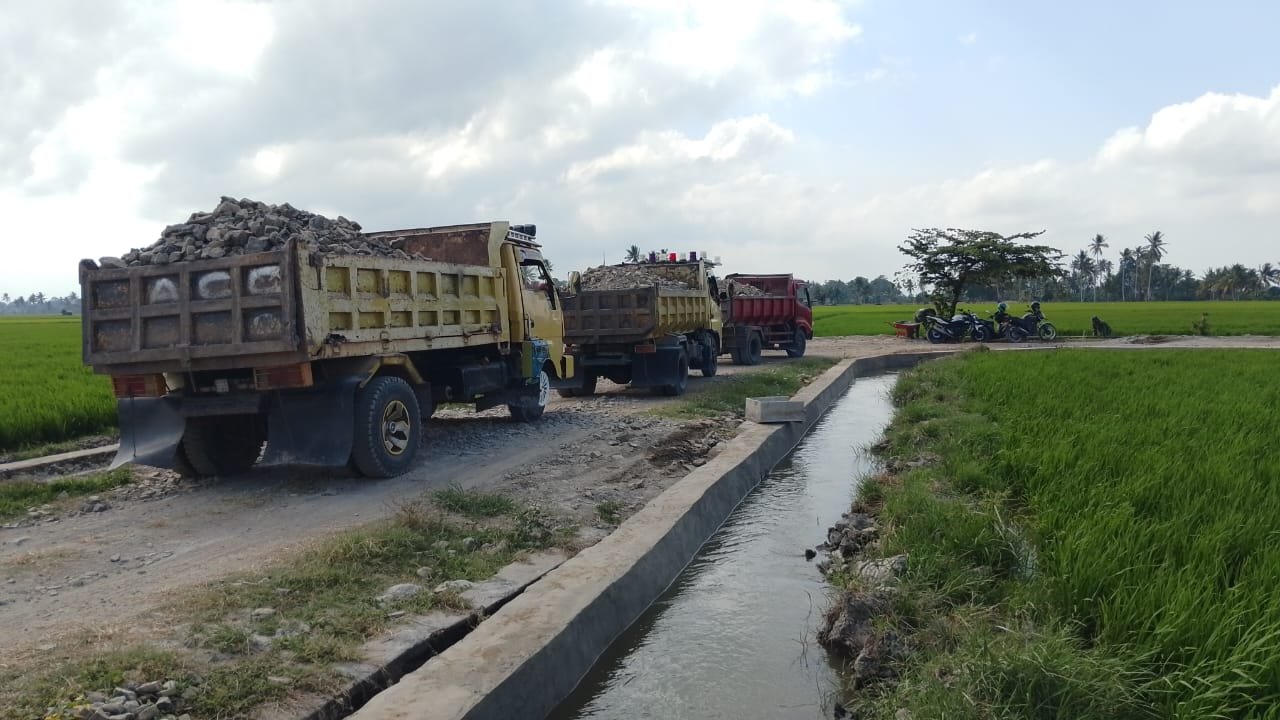 Pembangunan Talud Jalan Tani TMMD Ke-129 Kodim 1404/Pinrang Capai 73 Persen