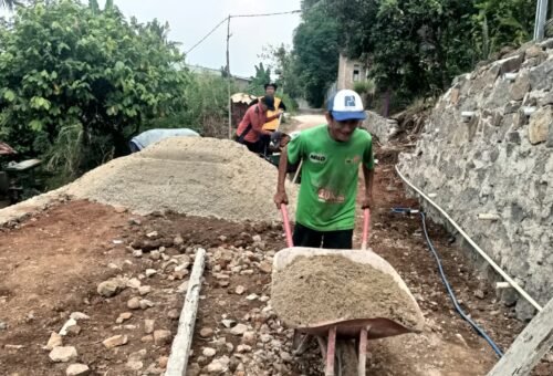 Transformasi Jalan Nangka, Satgas TMMD Gelar Pembangunan Rabat Beton